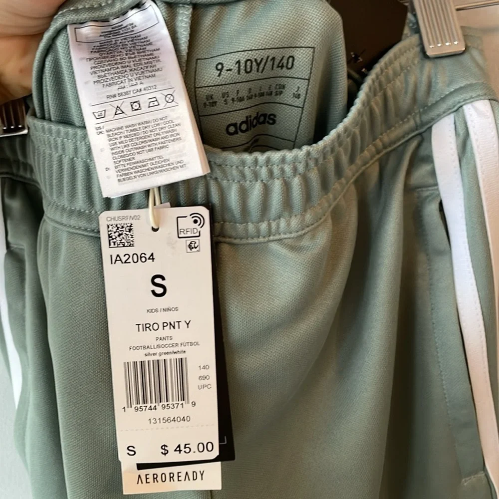NWT Adidas‎ Girls Tiro Green Pant